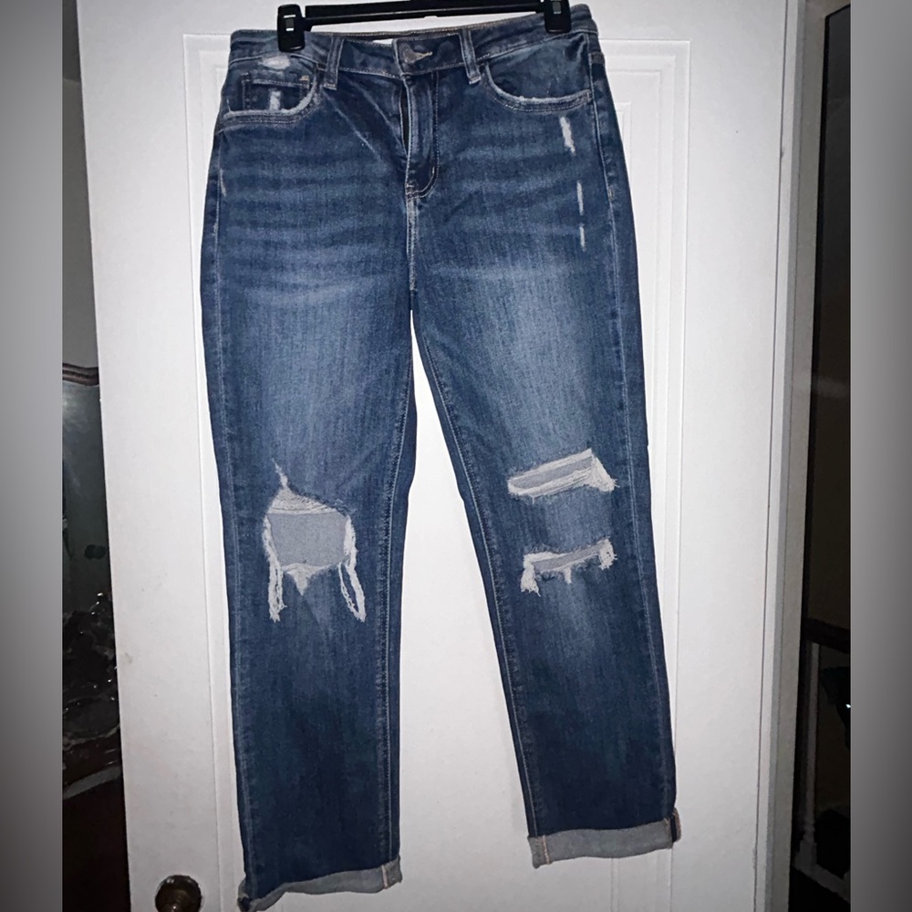 Casual Blue Boyfriend Jeans